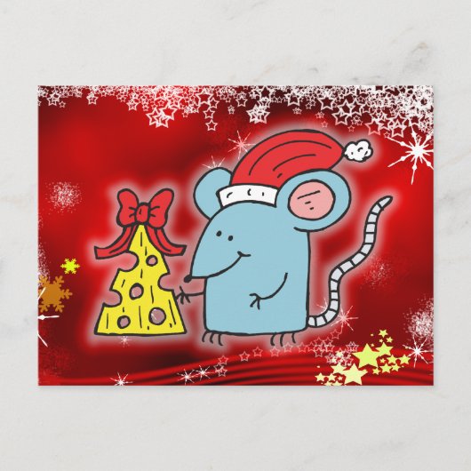 クリスマスマウスとチーズ シーズンポストカード (正面)