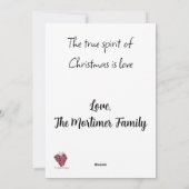 クリスマスマウスによる木のトリミング シーズンカード (裏面)