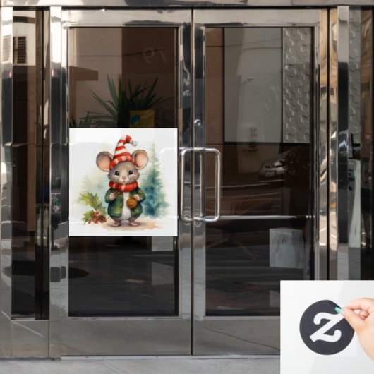 クリスマスマウスのウィンドウの固定 ウィンドウサイン (オフィスドア)