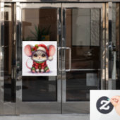 クリスマスマウスのウィンドウの固定 ウィンドウサイン (オフィスドア)