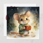 クリスマスマウスのグリーティングカード シーズンカード (正面/裏面)