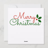 クリスマスマウスのグリーティングカード シーズンカード (裏面)