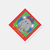 クリスマスマウスのライトパーティー スタンダードカクテルナプキン (角)