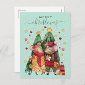 クリスマスマウスの休日はがき シーズンポストカード (正面/裏面)
