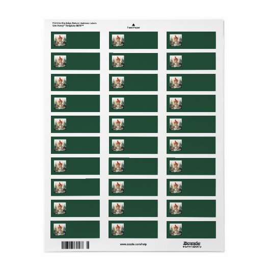 クリスマスマウスの住所 シール (フルシート)