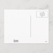 クリスマスマウスアイススケートで滑るかわいい動物はがき シーズンポストカード (裏面)