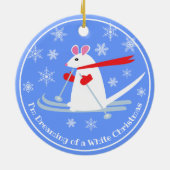 クリスマスマウスオンスキーカスタム文字 セラミックオーナメント (裏面)