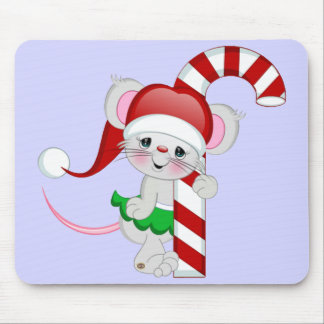 クリスマスマウスキャンディーケイン マウスパッド