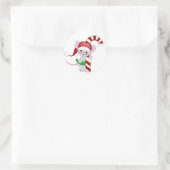 クリスマスマウスキャンディーケーン ラウンドシール (バッグ)