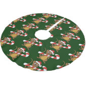 クリスマスマウスクリスマスツリースカート ブラッシュドポリエステルツリースカート (アングル)