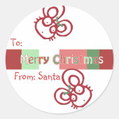 クリスマスマウスステッカー ラウンドシール (正面)
