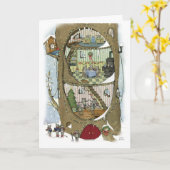 クリスマスマウスツリー カード (黄色い花)