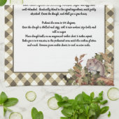 クリスマスマウスホリーレシピキープサケタンプレイド キッチンタオル (折り畳み)