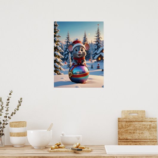 クリスマスマウスポスター ポスター (キッチン)