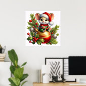 クリスマスマウスポスター ポスター (ホームオフィス)