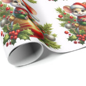 クリスマスマウスラッピング紙 ラッピングペーパー (ロールコーナー)