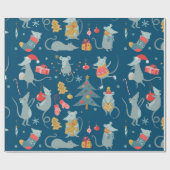 クリスマスマウスラッピング紙 ラッピングペーパー (フラット)