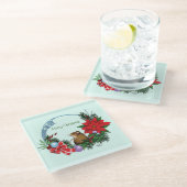 クリスマスマウスリース ガラスコースター (アングル)