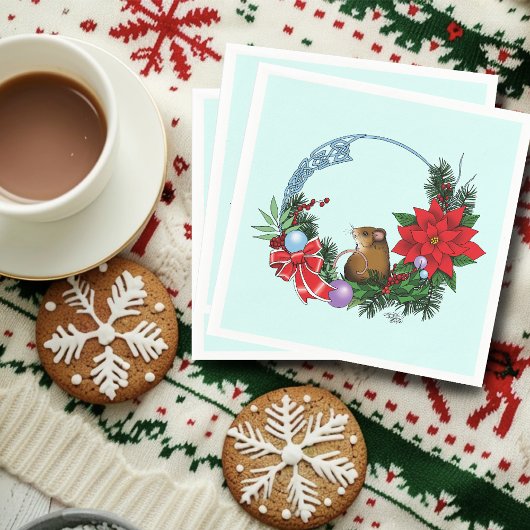 クリスマスマウスリース スタンダードカクテルナプキン