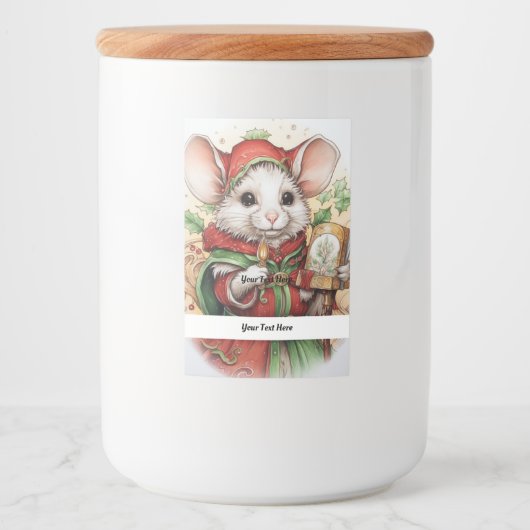 クリスマスマウス４８　ここにあなたのテキストを入れてください フードラベル (正面)