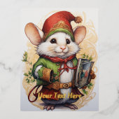 クリスマスマウス2 箔シーズンポストカード (正面)