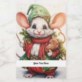 クリスマスマウス46あなたのテキストはこちら フードラベル (シングルラベル)