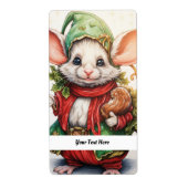 クリスマスマウス46あなたのテキストはこちら ラベル (正面)