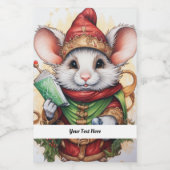 クリスマスマウス47あなたのテキストはこちら フードラベル (シングルラベル)