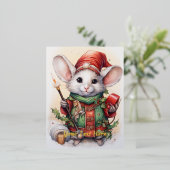クリスマスマウス49 箔シーズンポストカード (立ち正面)