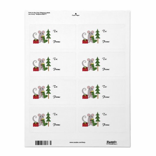 クリスマスマウス ラベル (フルシート)