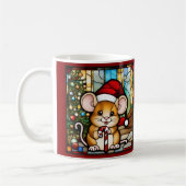 クリスマスマウス 擬似ステンドグラス オーダーメイド コーヒーマグカップ (左)