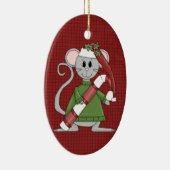 クリスマスマウス 陶器製クリスマスオーナメント セラミックオーナメント (右)