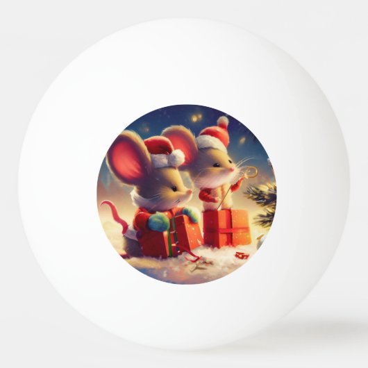 クリスマスマウス(3) 卓球ボール (正面)