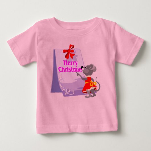 クリスマスマウスTシャツ ベビーTシャツ (正面)