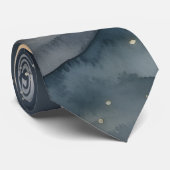 クリスマスマウンテンスカイスターズブルーグレー ネクタイ (ロール)