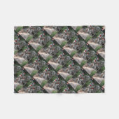 クリスマスマウンテンヤギ フリースブランケット (正面(横))