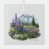 クリスマスマウントレイニアガラスオーナメント ガラスオーナメント (正面)