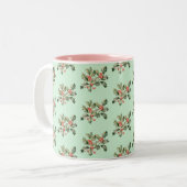 クリスマスマカロンミスタントー名前をカスタムする ツートーンマグカップ (正面左)