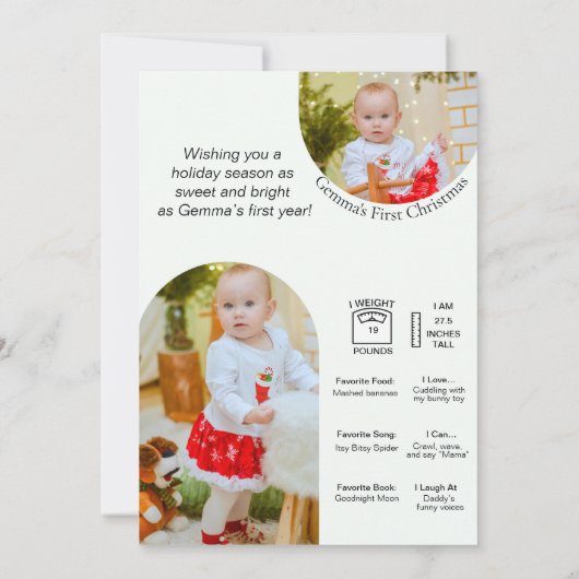 クリスマスマガジンカバー初めてのクリスマスマイルストーン シーズンカード (裏面)