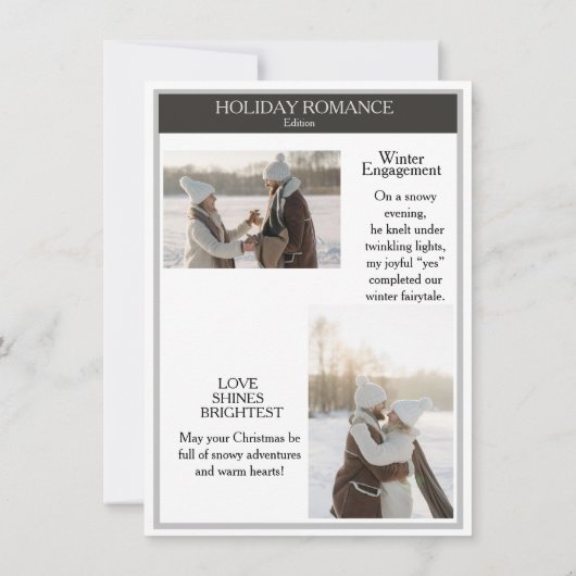 クリスマスマガジンカバー婚約のお知らせ (裏面)