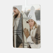 クリスマスマガジンカバー婚約のお知らせ メタルオーナメント (正面左)