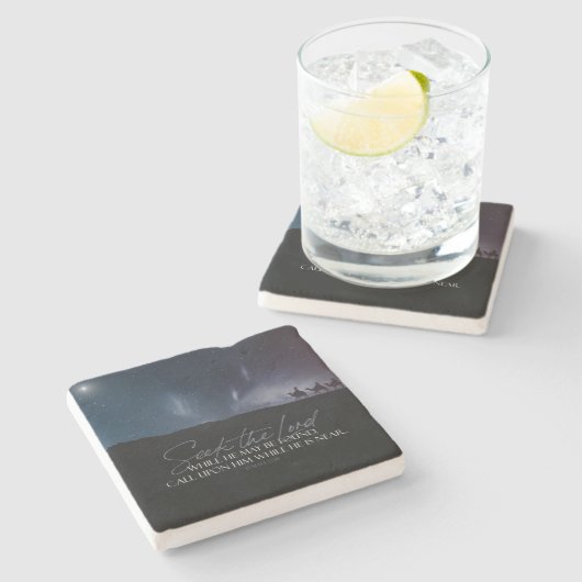 クリスマスマギバイブル引用文 ストーンコースター (横)