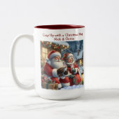 クリスマスマグカップで居心地が良い ツートーンマグカップ (左)