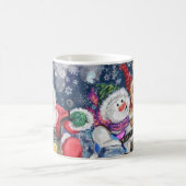 クリスマスマグカップと幸せなクリスマスの友人 コーヒーマグカップ (中央)