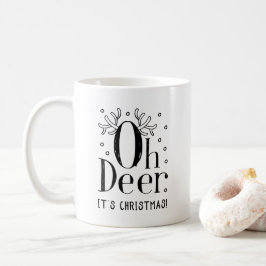 クリスマスマグカップのイラスト入り「Oh deer」コーヒーマグ コーヒーマグカップ