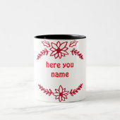クリスマスマグカップカスタマイズデザイン ツートーンマグカップ (中央)