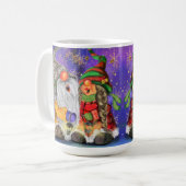 クリスマスマグカップル格言歌って幸せ コーヒーマグカップ (正面左)