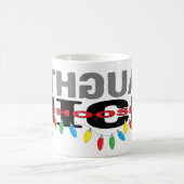 クリスマスマグカップ11オズ。「いけないい子を選ぶ」 コーヒーマグカップ (中央)