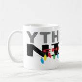 クリスマスマグカップ11オズ。「いけないい子を選ぶ」 コーヒーマグカップ (左)