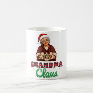 クリスマスマグカップ グランドマ・クラウス タータン柄 コーヒーマグカップ
